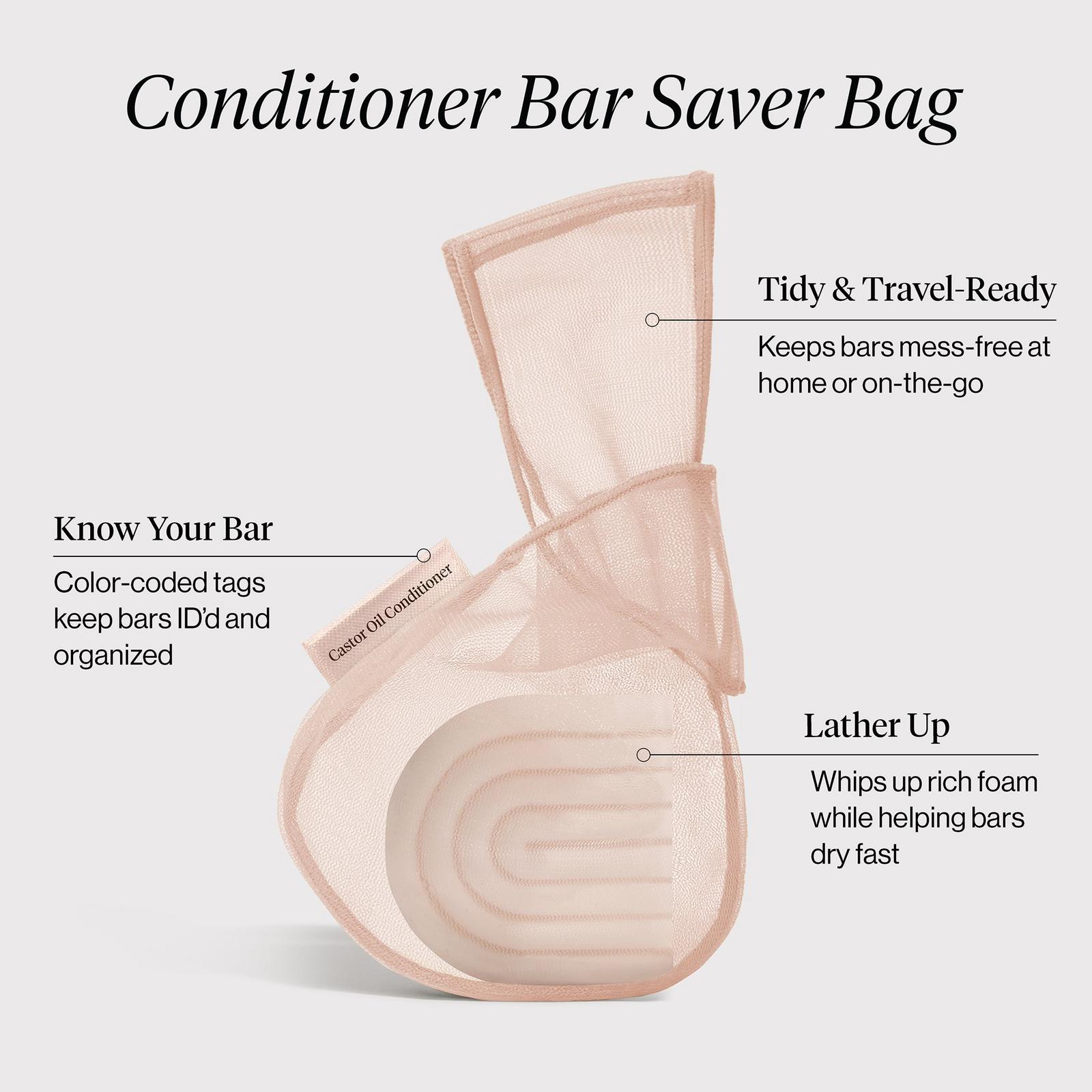 Conditioner Bar Saver Bag - Caster Oil