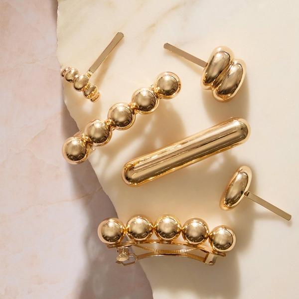 Kitsch Metal Cloud & Bubble Barrettes 2 Piece Set #3