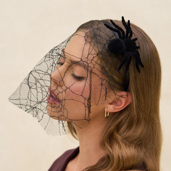 Kitsch Veil Headband - Spiderweb #2