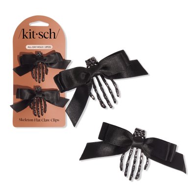 Kitsch Skeleton Flat Claw Clips 2 Piece Set