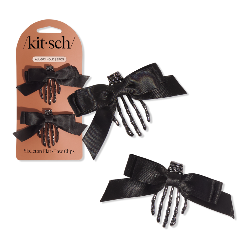 Kitsch Skeleton Flat Claw Clips 2 Piece Set