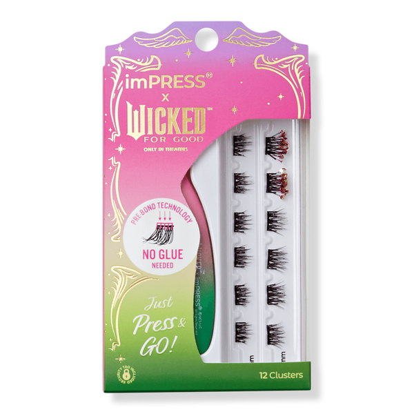 Kiss imPRESS X WICKED For Good Self Adhesive Eyelash Clusters #1
