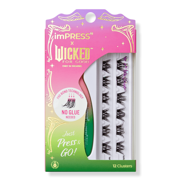 Kiss imPRESS X WICKED For Good Self Adhesive Eyelash Clusters #1