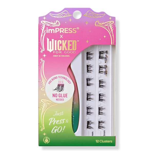 Kiss imPRESS X WICKED For Good Self Adhesive Eyelash Clusters #1