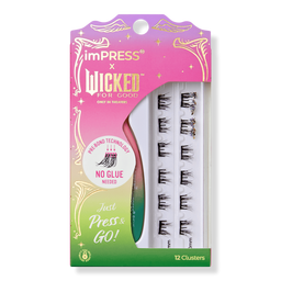Kiss imPRESS X WICKED For Good Self Adhesive Eyelash Clusters - Tap To Bubble