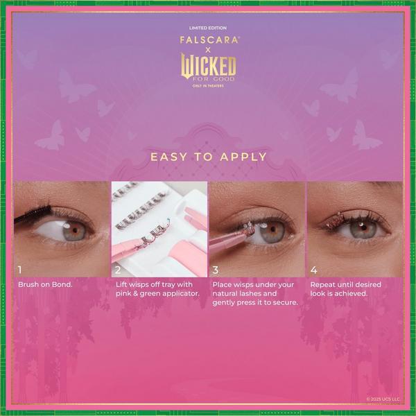 Kiss FALSCARA X WICKED For Good False Eyelashes, Lash Extension Kit #6