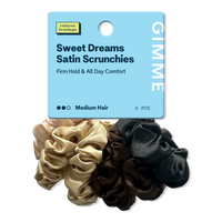 Sweet Dreams Satin Hair Scrunchies for Medium Hair