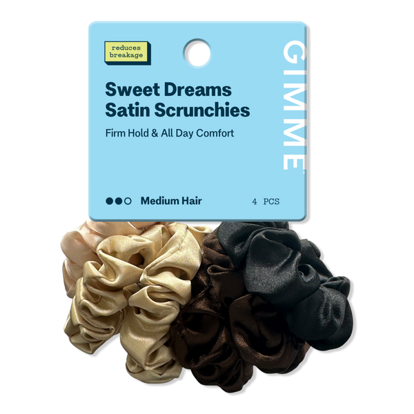 GIMME beauty Sweet Dreams Satin Hair Scrunchies for Medium Hair #1