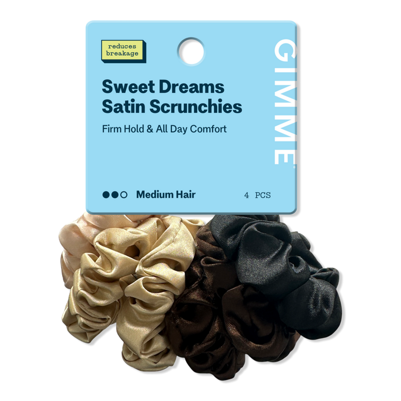 GIMME beauty Sweet Dreams Satin Hair Scrunchies for Medium Hair #1