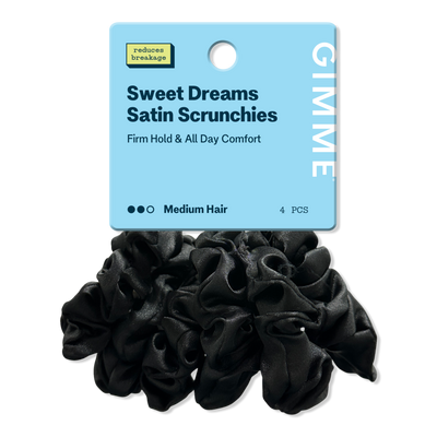 GIMME beauty Sweet Dreams Satin Hair Scrunchies for Medium Hair