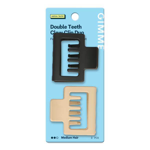 GIMME beauty Square Double Teeth Claw Clip for Medium Hair #1