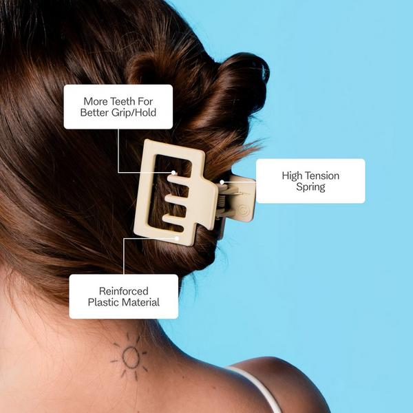 GIMME beauty Square Double Teeth Claw Clip for Medium Hair #4