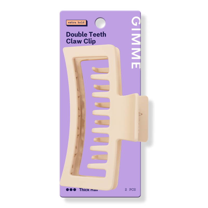 GIMME beauty - Blonde Extra Large Double Teeth Claw Clip For Thick