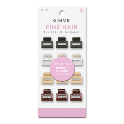 GIMME beauty Mini Square Claw Clip for Fine Hair