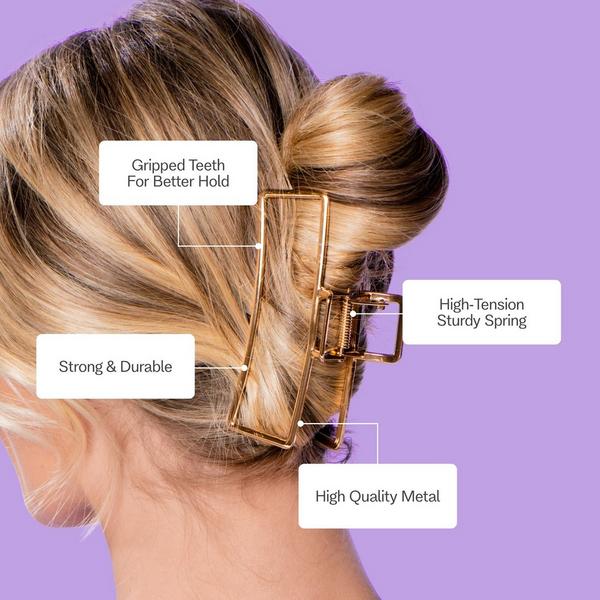 GIMME beauty Rectangle Metal Claw Clip for Thick Hair #5