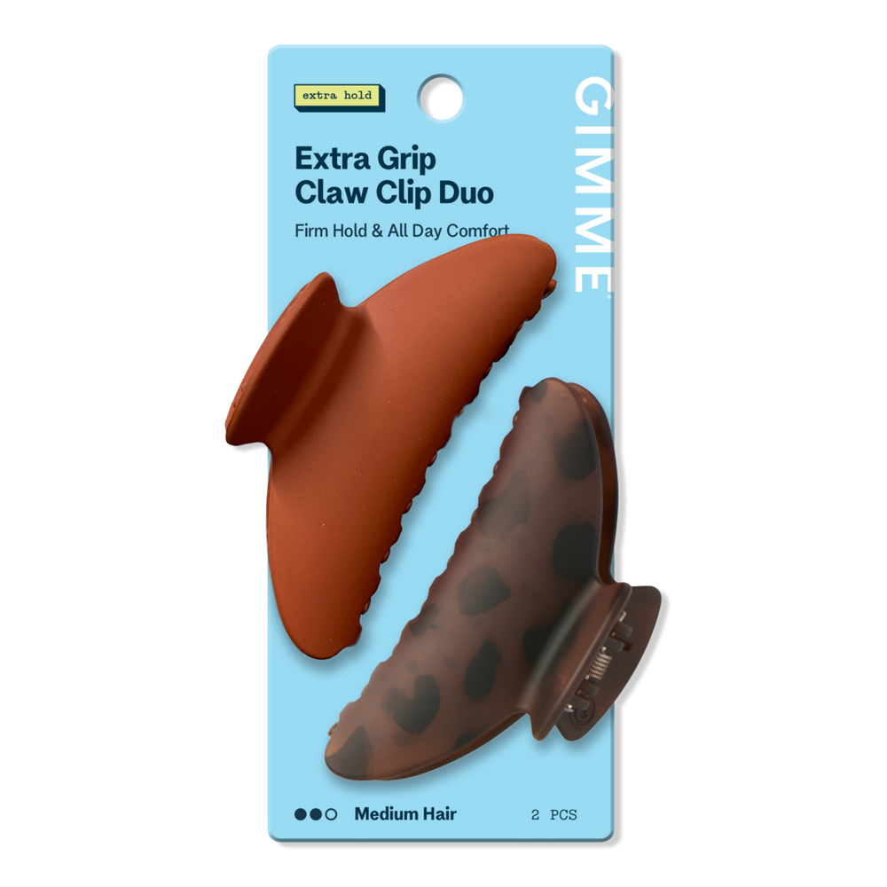 Gimme Beauty Fashion Claw Clip For Medium Hair 2 Pack - Rust/tortoise