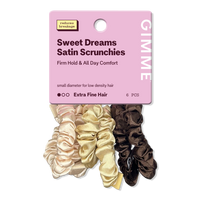Sweet Dreams Slim Satin Hair Scrunchies