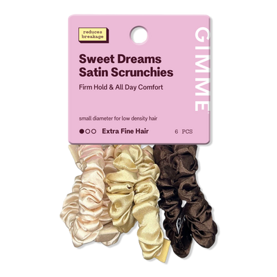 GIMME beauty Sweet Dreams Slim Satin Hair Scrunchies