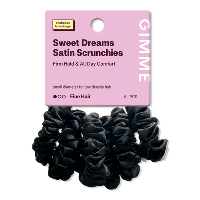 GIMME beauty Sweet Dreams Slim Satin Hair Scrunchies