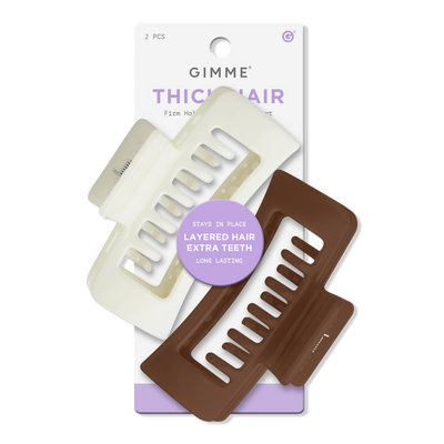 GIMME beauty Thick Hair Double Teeth Rectangle Claw Clip