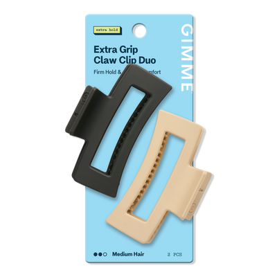 GIMME beauty Extra Grip Rectangle Claw Clip for Medium Hair