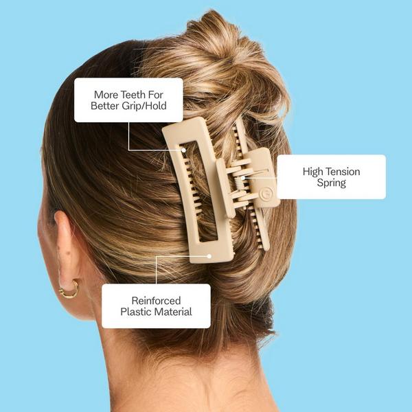 GIMME beauty Extra Grip Rectangle Claw Clip for Medium Hair #5