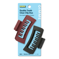 Rectangle Double Teeth Claw Clip