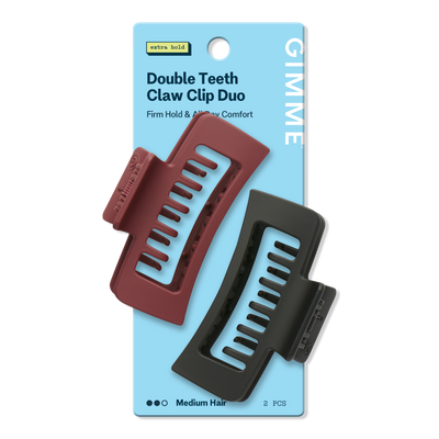 GIMME beauty Rectangle Double Teeth Claw Clip