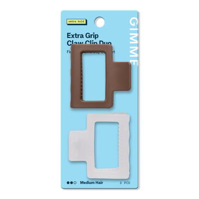 GIMME beauty Extra Grip Square Claw Clip for Medium Hair