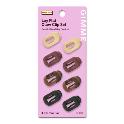 GIMME beauty Mini Lay Flat Claw Clips for Fine Hair