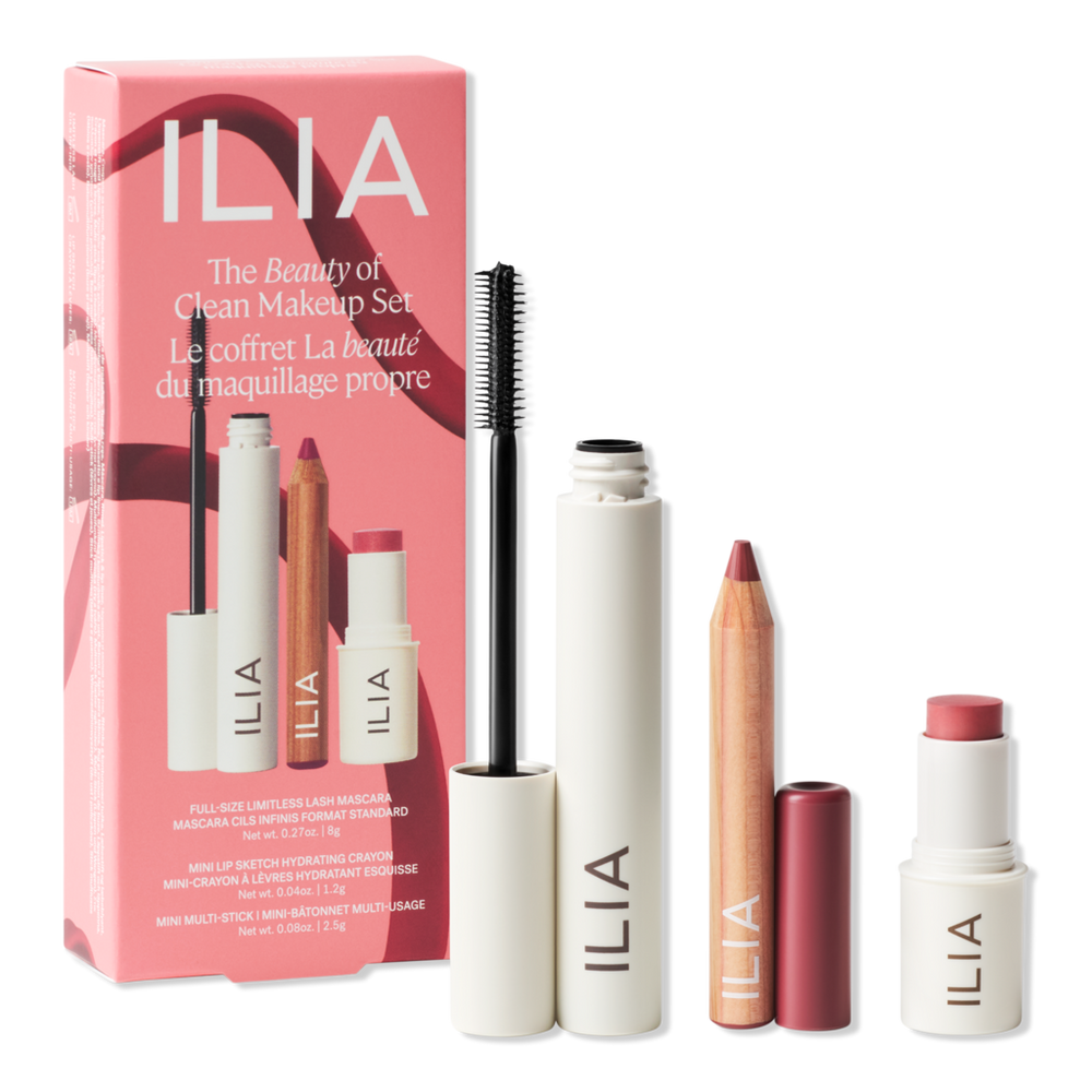 The Beauty of Clean Makeup Set - Clean Eye + Cheek + Lip Makeup Set