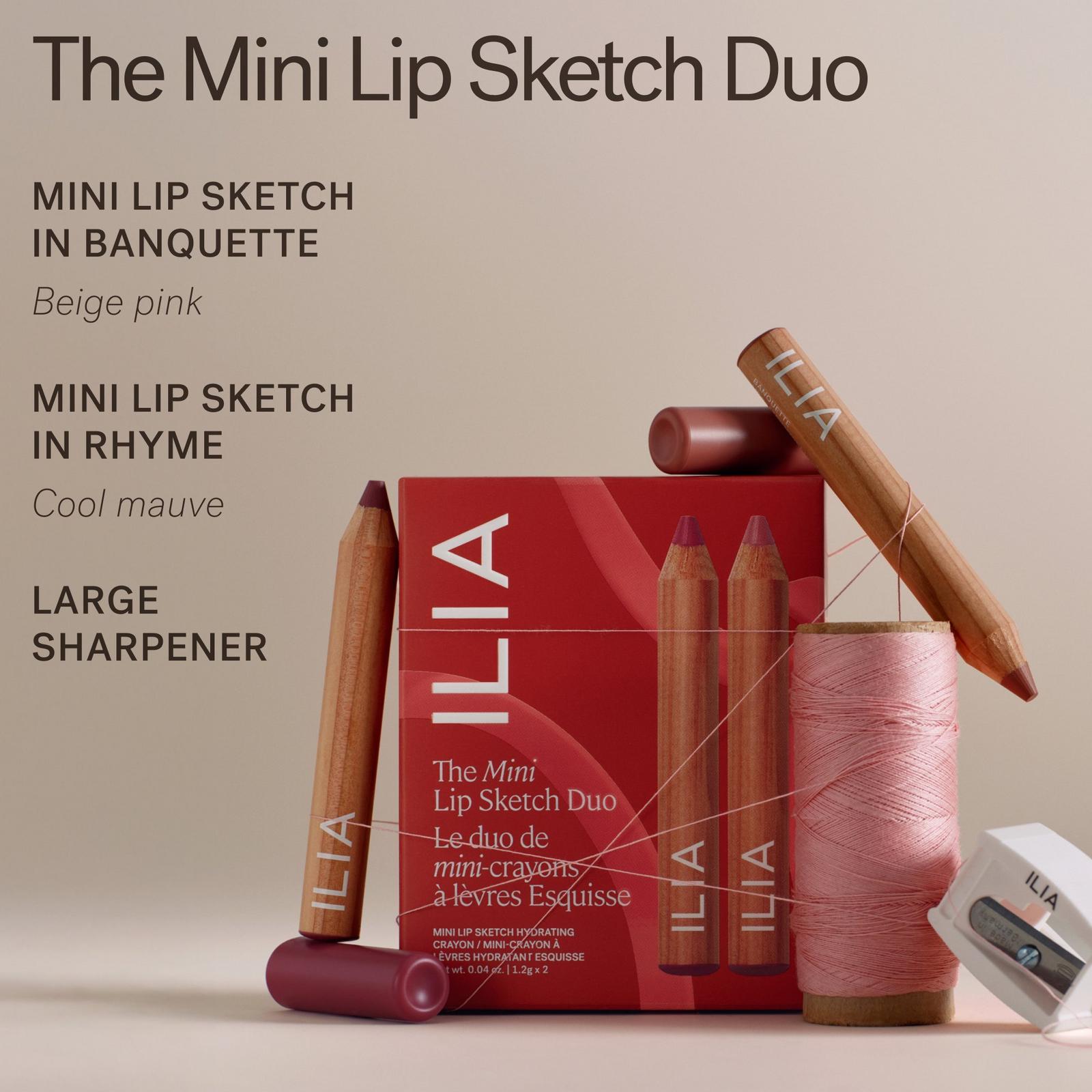 The Mini Lip Sketch Duo - Clean Mini Lipstick + Lip Liner Set