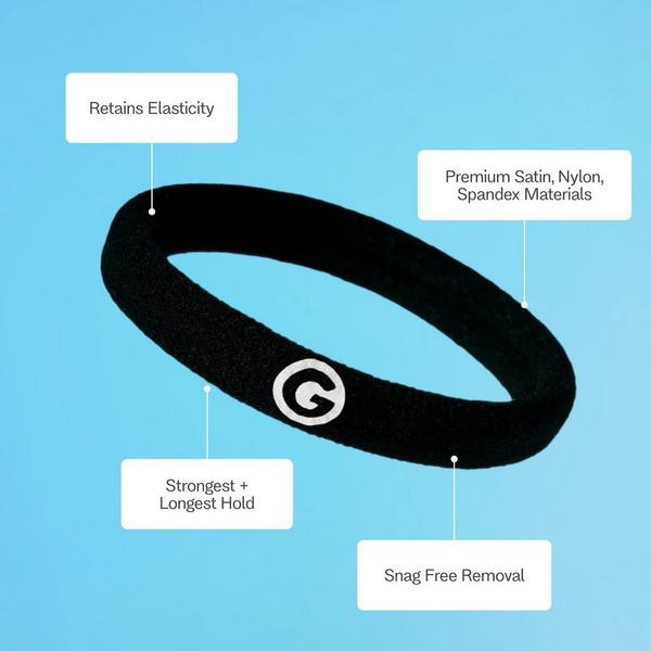 GIMME beauty Seamless Hair Ties for Medium Hair with Band Ring #3