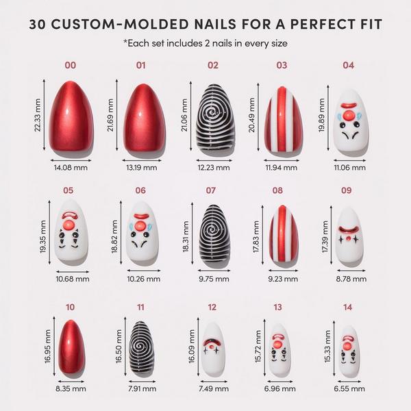 Glamnetic Crybaby Clown Press-On Nails #6