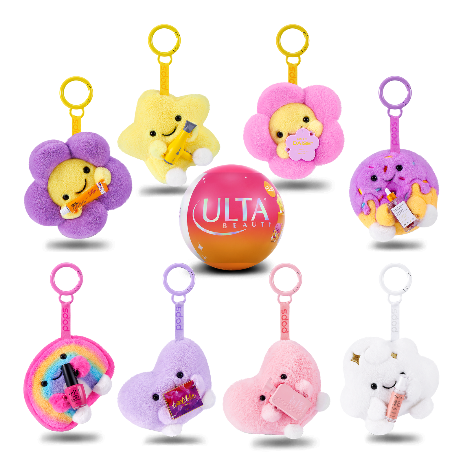Ulta Beauty x Mini Brands Pops Plush Keychains