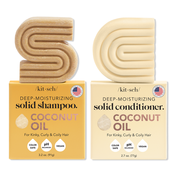Kitsch Coconut Oil Shampoo + Conditioner Bar Combo #1