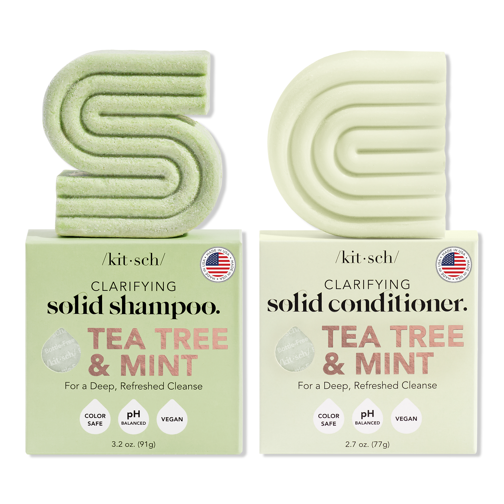 Kitsch Tea Tree Shampoo + Conditioner Bar Combo #1