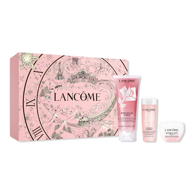 Lancôme Rose Sugar Scrub & Tonique Confort 3 Piece Limited Edition Hydrating Gift Set