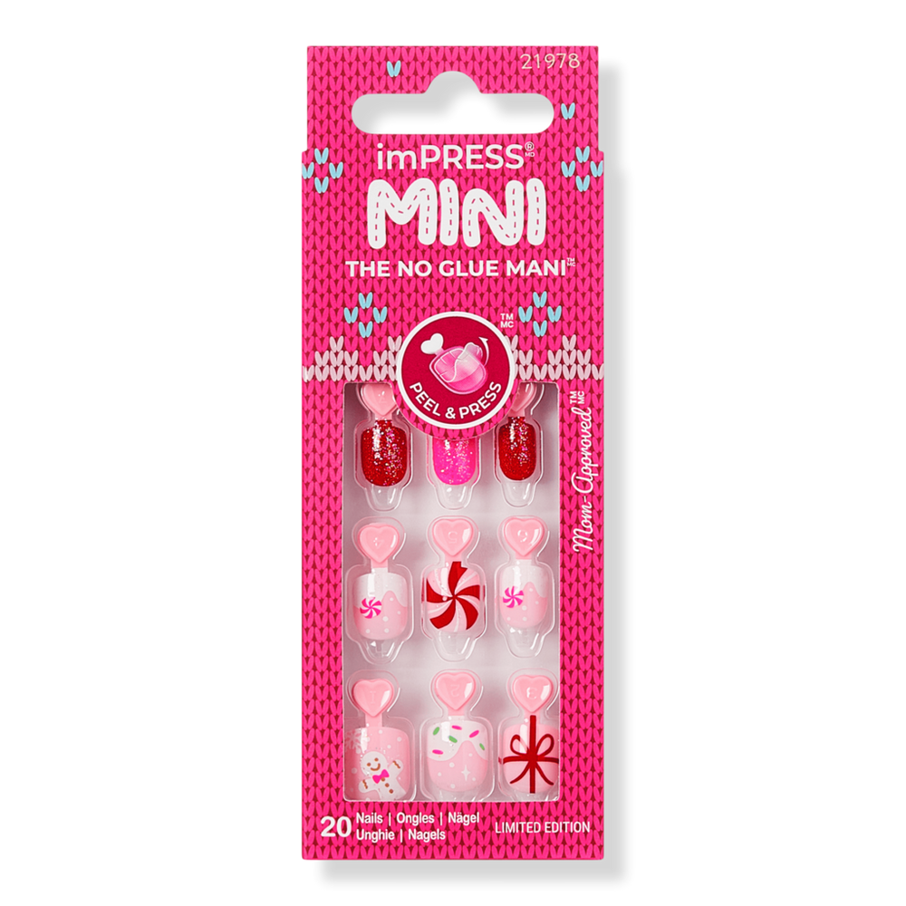 Kiss imPRESS Mini Holiday Press On Nails - Frostsnow