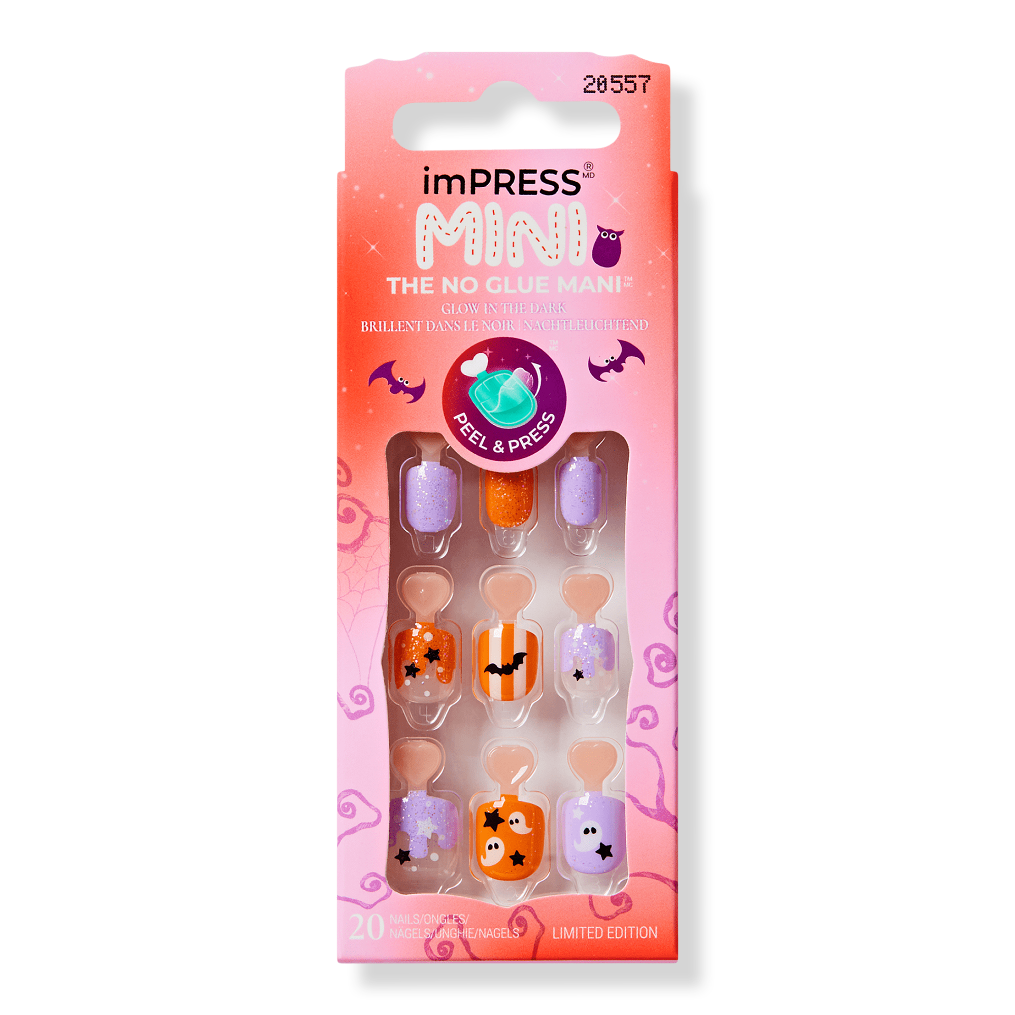Kiss imPRESS Mini Halloween Press On Nails - Oh My Gourd #1