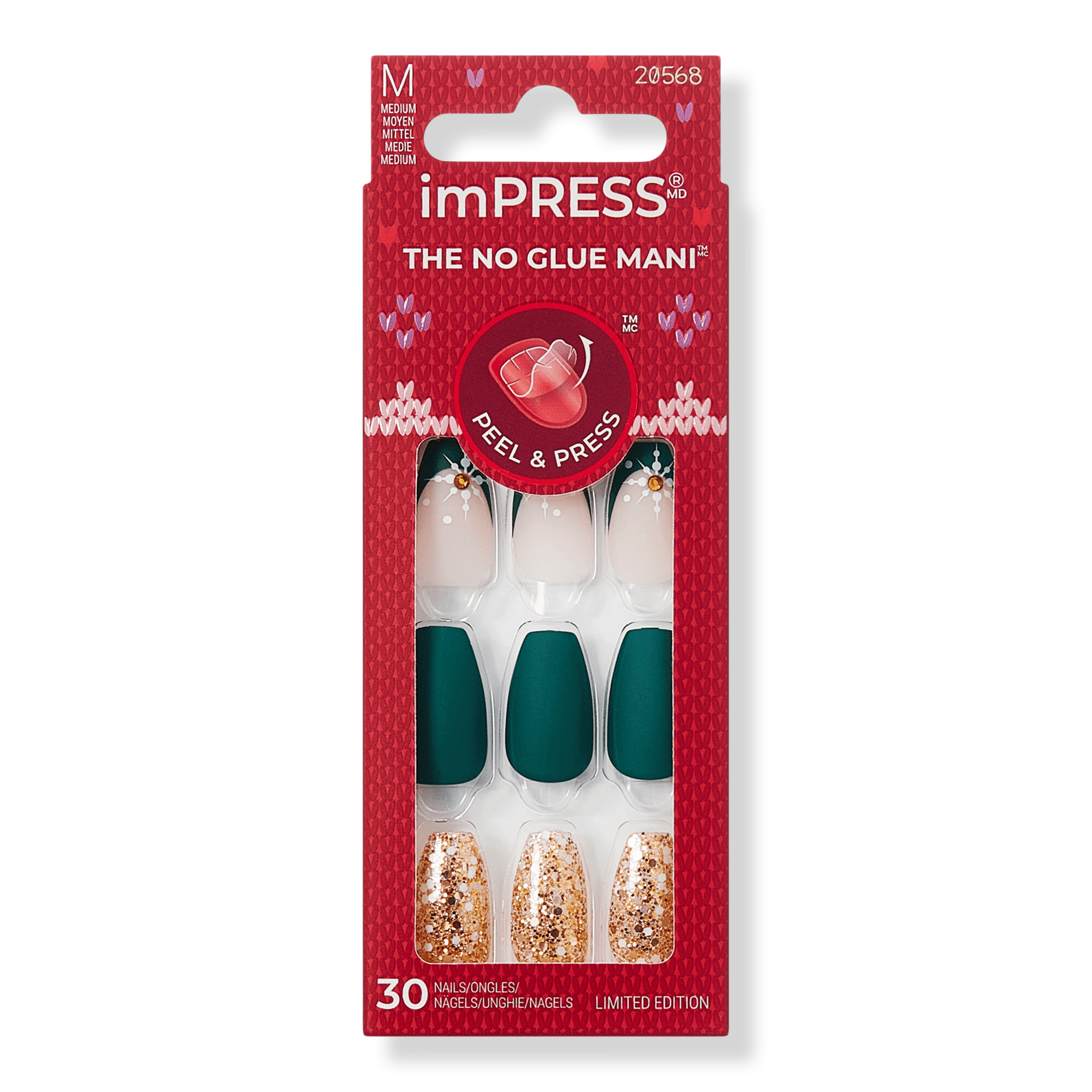 Kiss imPRESS Design Holiday Press On Nails #1