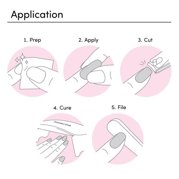 Dashing Diva Glaze Semi-Cured Gel Nail Strip, Garland Frost #4