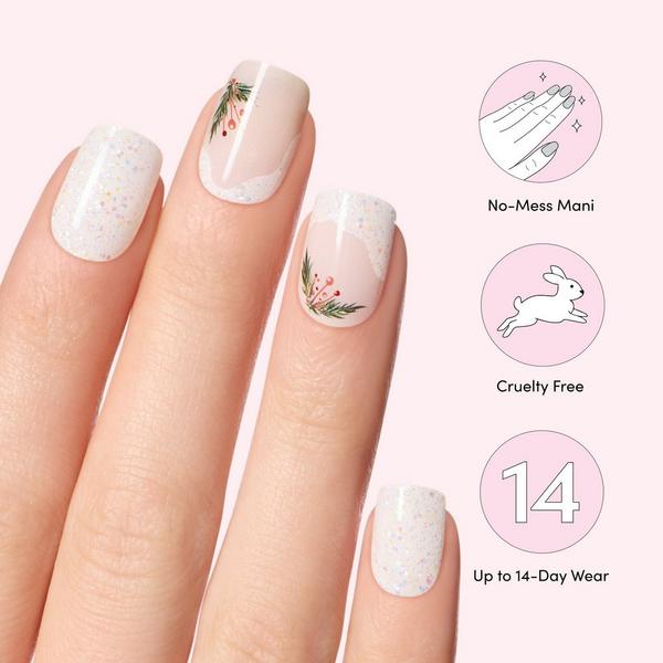Dashing Diva Glaze Semi-Cured Gel Nail Strip, Garland Frost #5