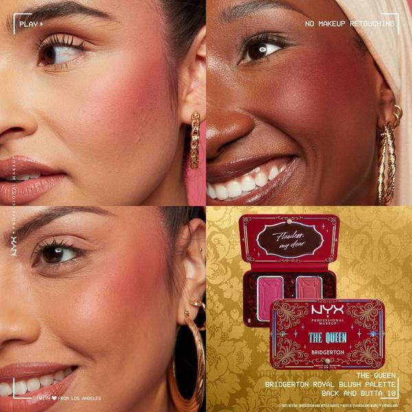NYX Professional Makeup Limited Edition Bridgerton Buttermelt Royal Flush Blush Duo Palette #4