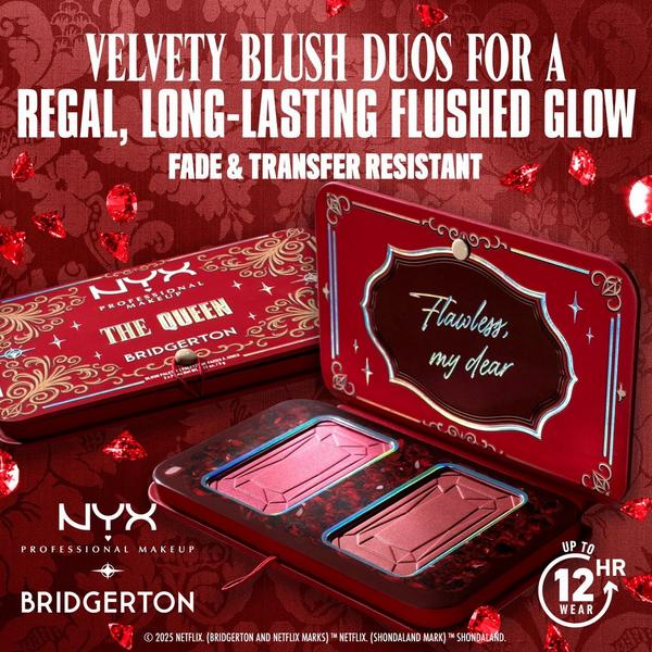NYX Professional Makeup Limited Edition Bridgerton Buttermelt Royal Flush Blush Duo Palette #6