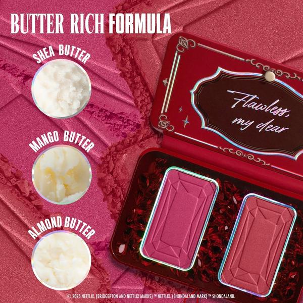 NYX Professional Makeup Limited Edition Bridgerton Buttermelt Royal Flush Blush Duo Palette #7