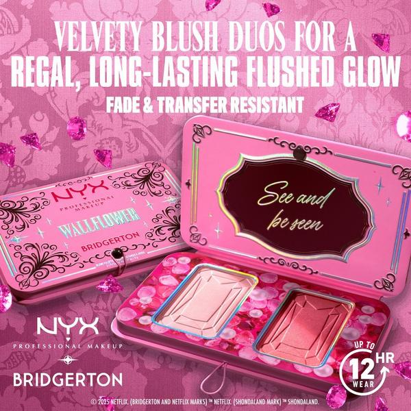 NYX Professional Makeup Limited Edition Bridgerton Buttermelt Royal Flush Blush Duo Palette #7