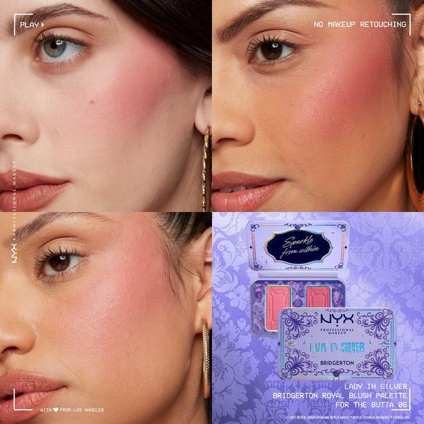 NYX Professional Makeup Limited Edition Bridgerton Buttermelt Royal Flush Blush Duo Palette #4