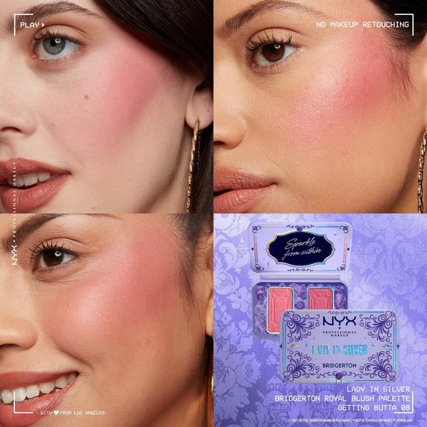 NYX Professional Makeup Limited Edition Bridgerton Buttermelt Royal Flush Blush Duo Palette #5