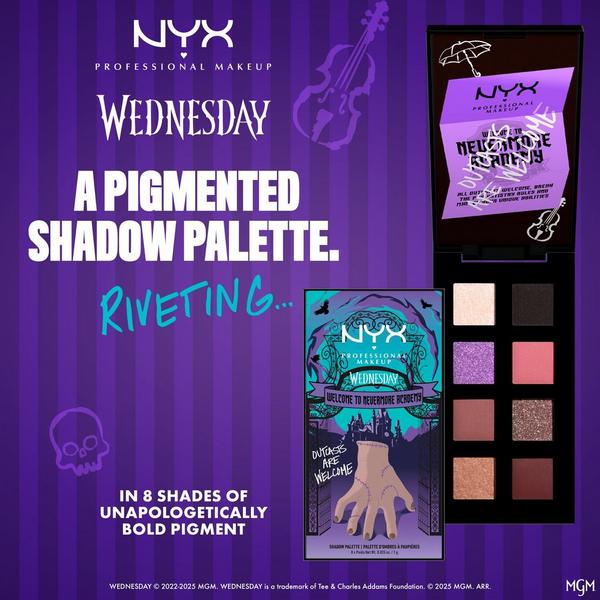 NYX Professional Makeup Limited Edition Wednesday The Nevermore Academy Shadow Palette #6